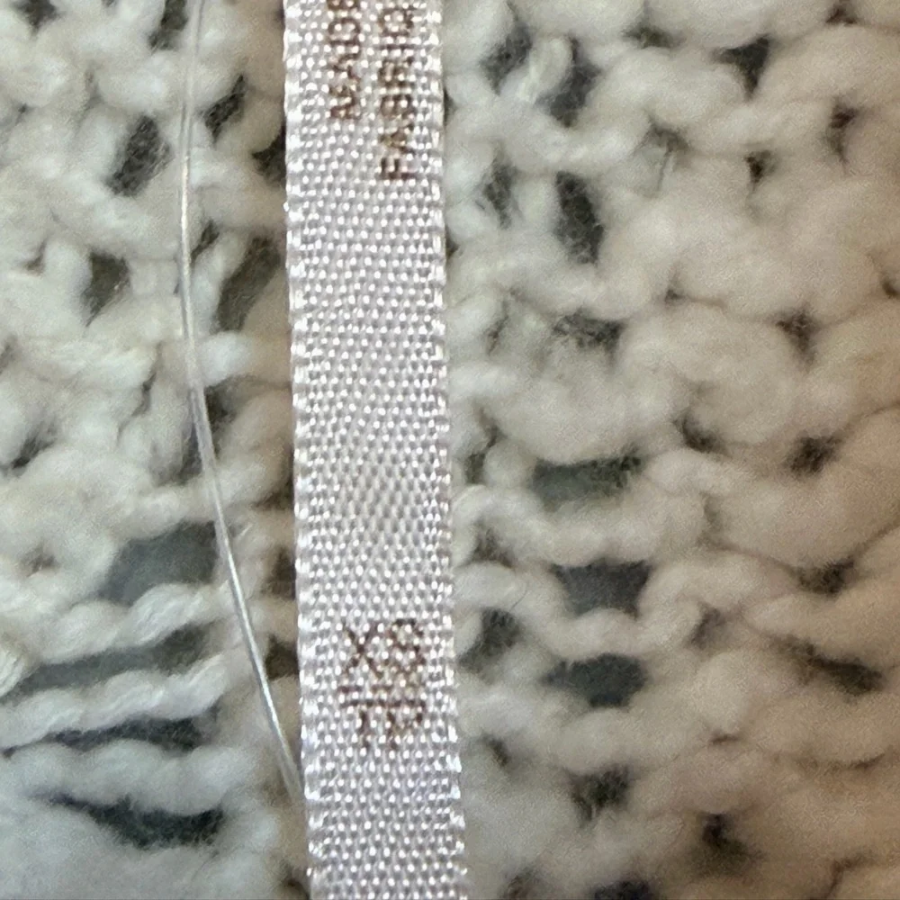 Free People Cream Chunky Cable Knit Cowl Neck Sweater Oversized